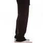 Side perspective of the Billionaire Boy's Club Black BB Curve Sweatpants highlighting the relaxed fit and style number 851-6112