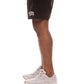 Close-up of the black fabric material and stitching on BBC Black BB Curve Shorts, Style 851-4101