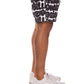 Close-up of the white BBC Bubble Shorts featuring the brand logo and comfortable fit