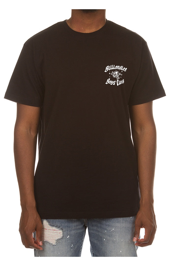 Bold black Billionaire Boy's Club BB Moves short sleeve t-shirt with stylish logo design