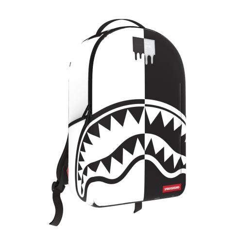 Sprayground Shark Central Black & White Stencil Backpack (B9633)