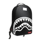 Sprayground Shark Central White Stencil Shark Black Nylon Backpack (B9634)