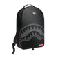 Sprayground Shark Central Black Nylon Gray Embossed Backpack (B9636)
