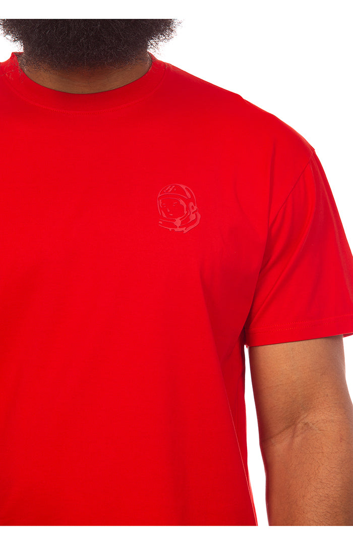 Close-up of the BBC Red BB Helmet SS Knit showcasing the stylish knit texture and bold branding