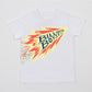 Kids BBC White BB Blast Off Short Sleeve Tee with fun spaceship graphic for boys and girls