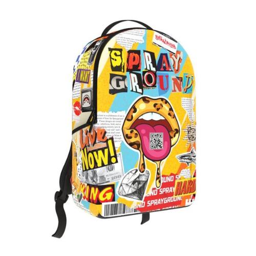 Sprayground Lips Magazine Collage Backpack (B8674)