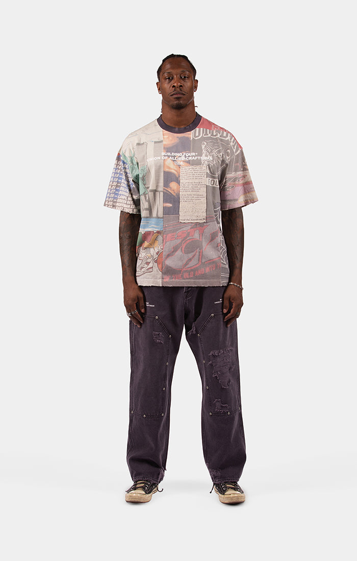 BLDG4 Layer SS Knit Tee - Antique White (C61-6306)