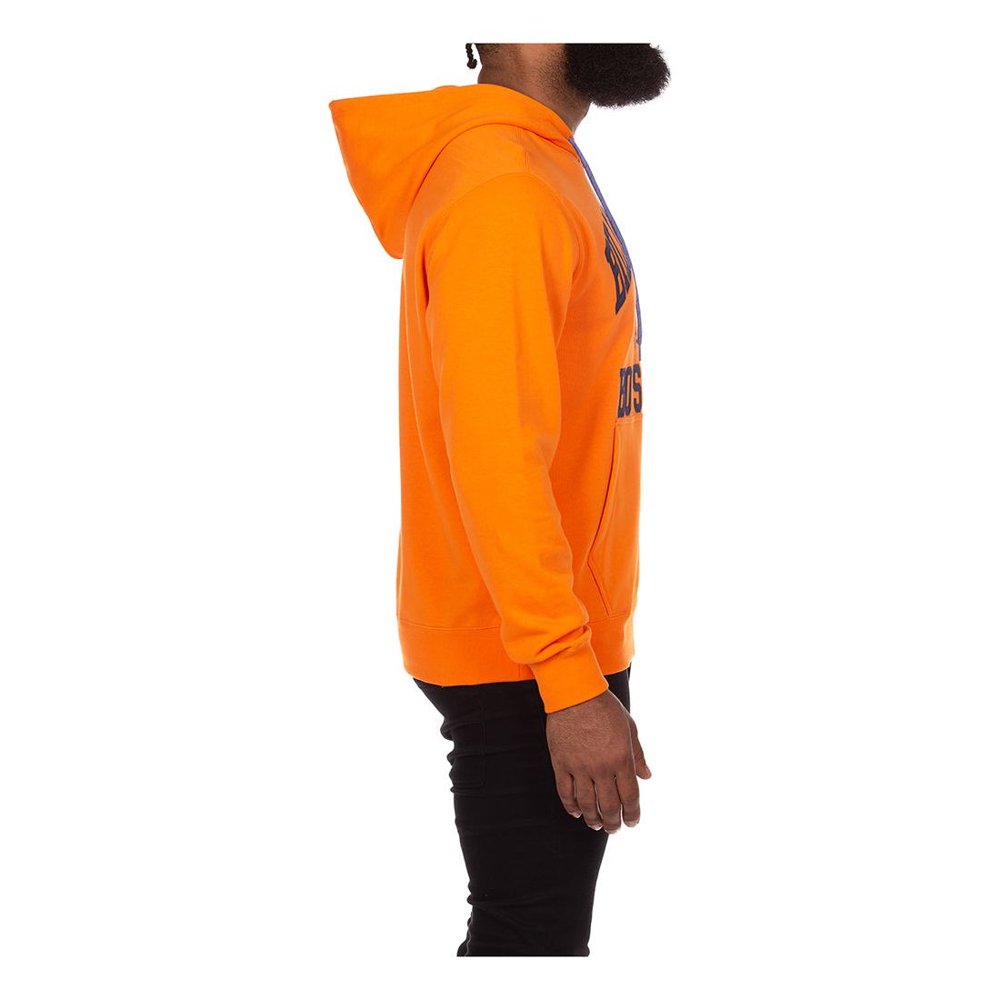 Front view of a stylish BBC Golden Poppy BB Frontier Hoodie with logo detail on the chest and drawstring hood in vibrant yellow color (841-1301)