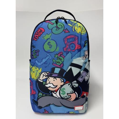 Sprayground Monopoly Blue Tear Through Backpack (B9207)