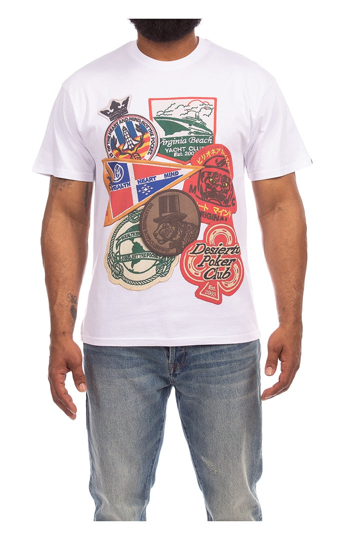 BBC White BB Patches SS Tee (861-6211)