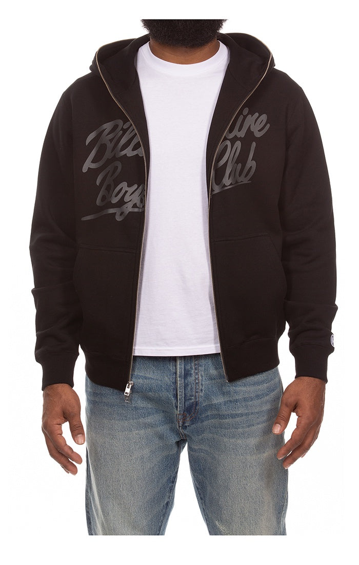 BBC Black BB Script Zip Hoodie (861-2303)
