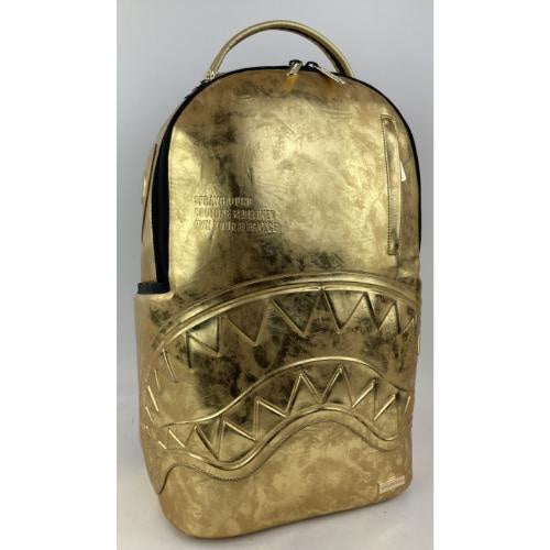 Sprayground Gold Weathered Backpack (B8150)