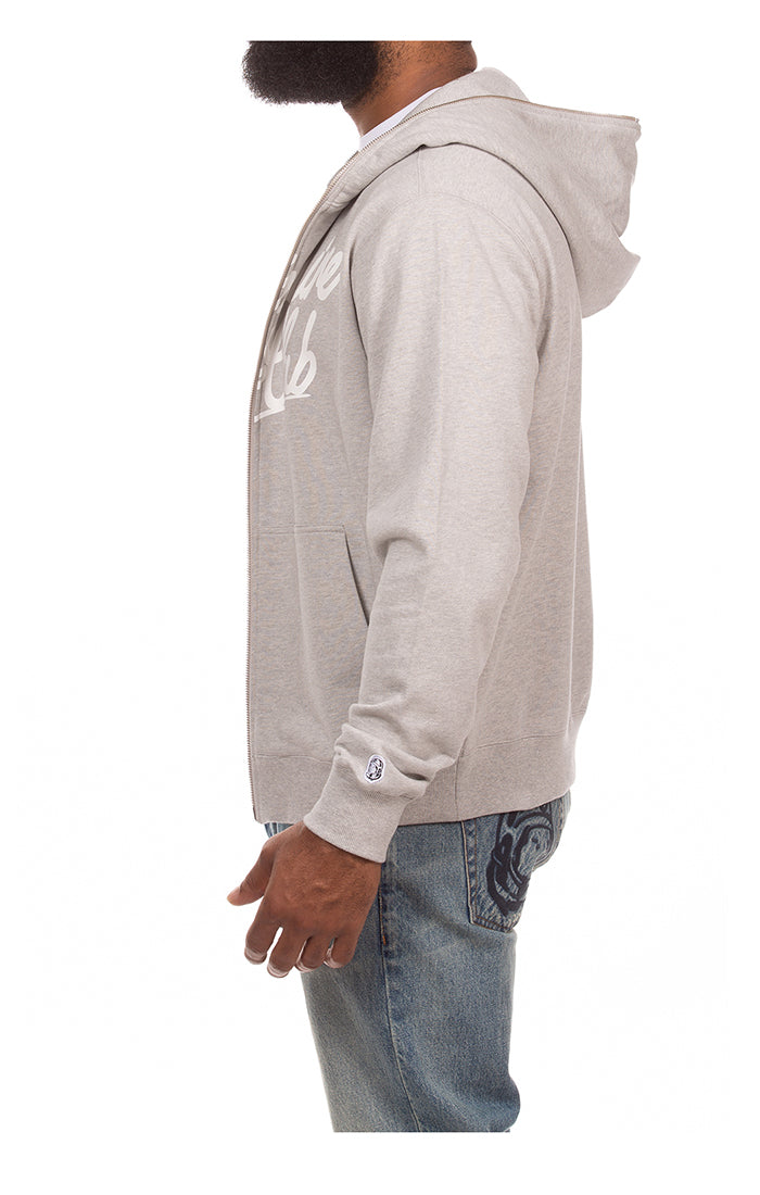 BBC Heather Grey BB Script Zip Hoodie (861-2303)