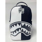 Sprayground Shark Central Black & White Stencil Backpack (B9633)
