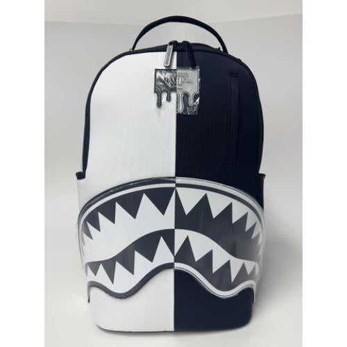 Sprayground Shark Central Black & White Stencil Backpack (B9633)
