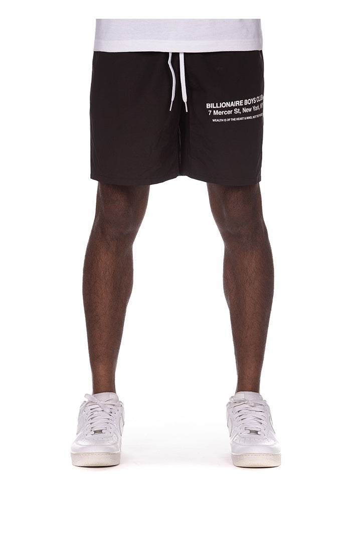 BBC Black BB Mercer Shorts (841-3100) front view with logo detail