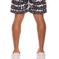 Full view of Billionaire Boy's Club White BB Bubble Shorts showcasing their relaxed style and elastic waistband