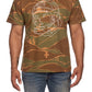 BBC Capulet Olive BB Helmet Camo SS Tee (841-9212) t-shirt displayed on a mannequin in a natural outdoor setting, showcasing its camo design and comfortable fit