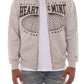 Heather grey hoodie with BBC logo and convenient zip front
