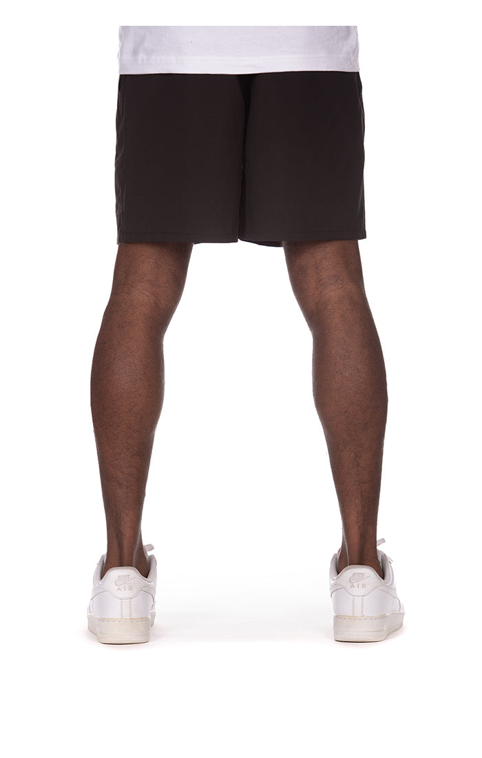 High-quality black shorts with BB logo and Mercer design