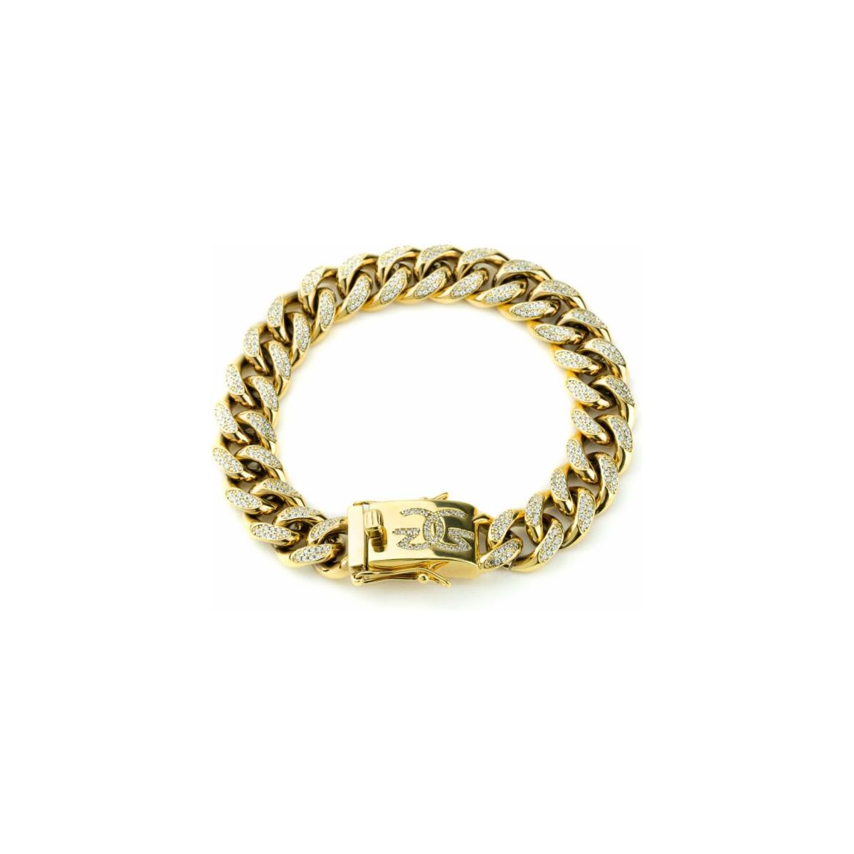 Gold Gods 10MM 7.5"/8.5" Diamond Cuban Bracelet - Gold