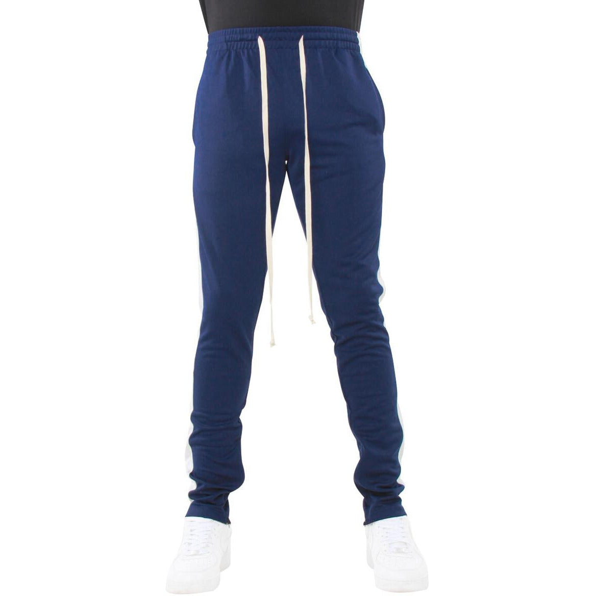 EPTM Navy Track Pants with White Stripe Fresh Society