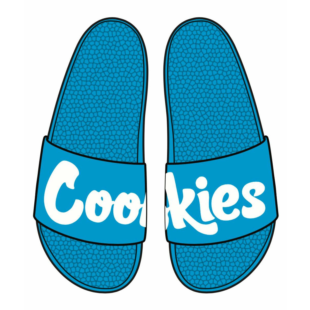 Cookies Original Logo Men's Blue Slides (1550A4913)