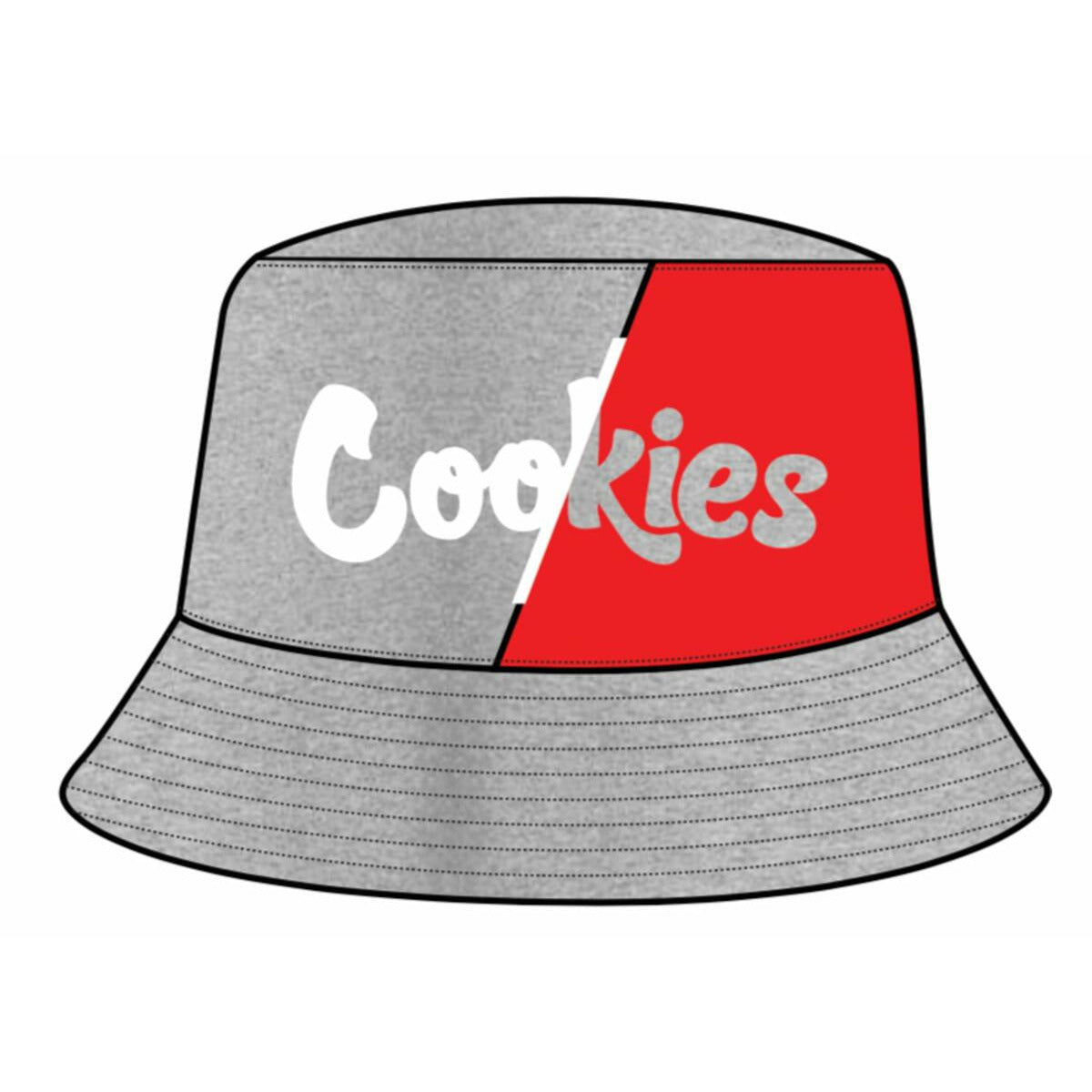 Cookies Changing Lanes Grey/Red Bucket Hat