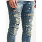 Embellish Cedric Blue Ripped Denim Jeans (EMBSP122-102)