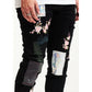 Crysp Denim Marty Black Patch Jeans (CRYSP122-10)