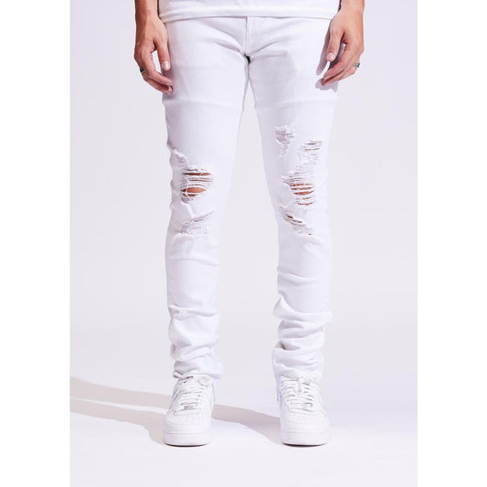 Crysp Denim Atlantic White Ripped Denim Jeans (CRYF122-124)