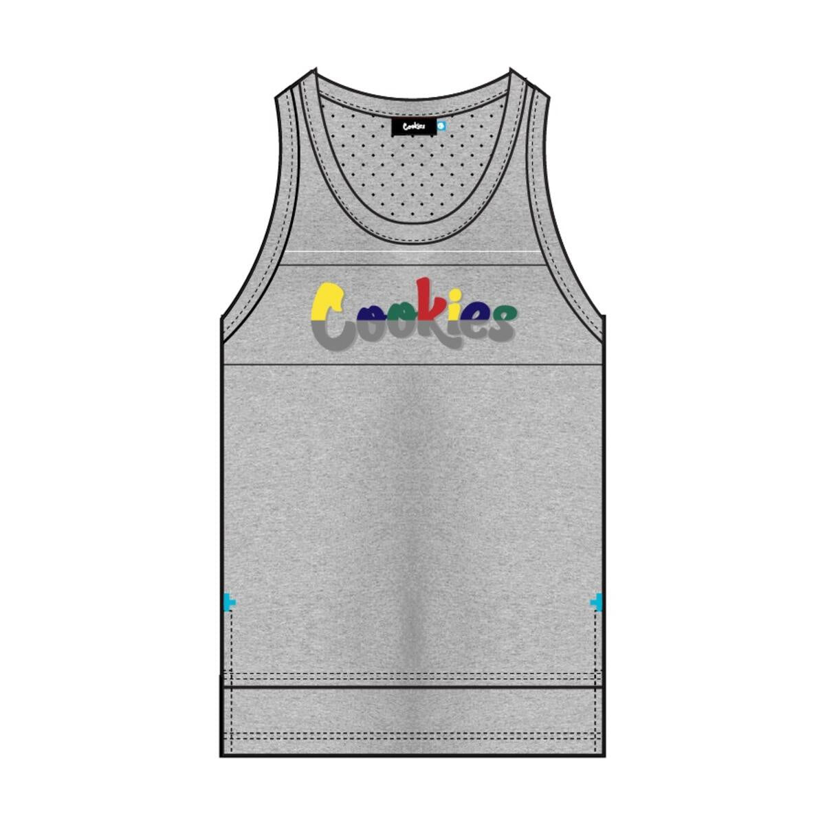 Grey tank top jersey featuring the Cookies Catamaran Chest Logo (1559K6303)