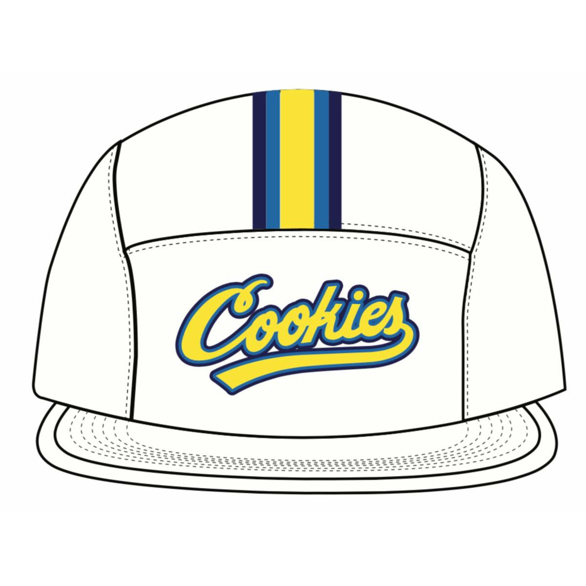 Cookies Puttin In Work Canvas 5 Panel White Hat