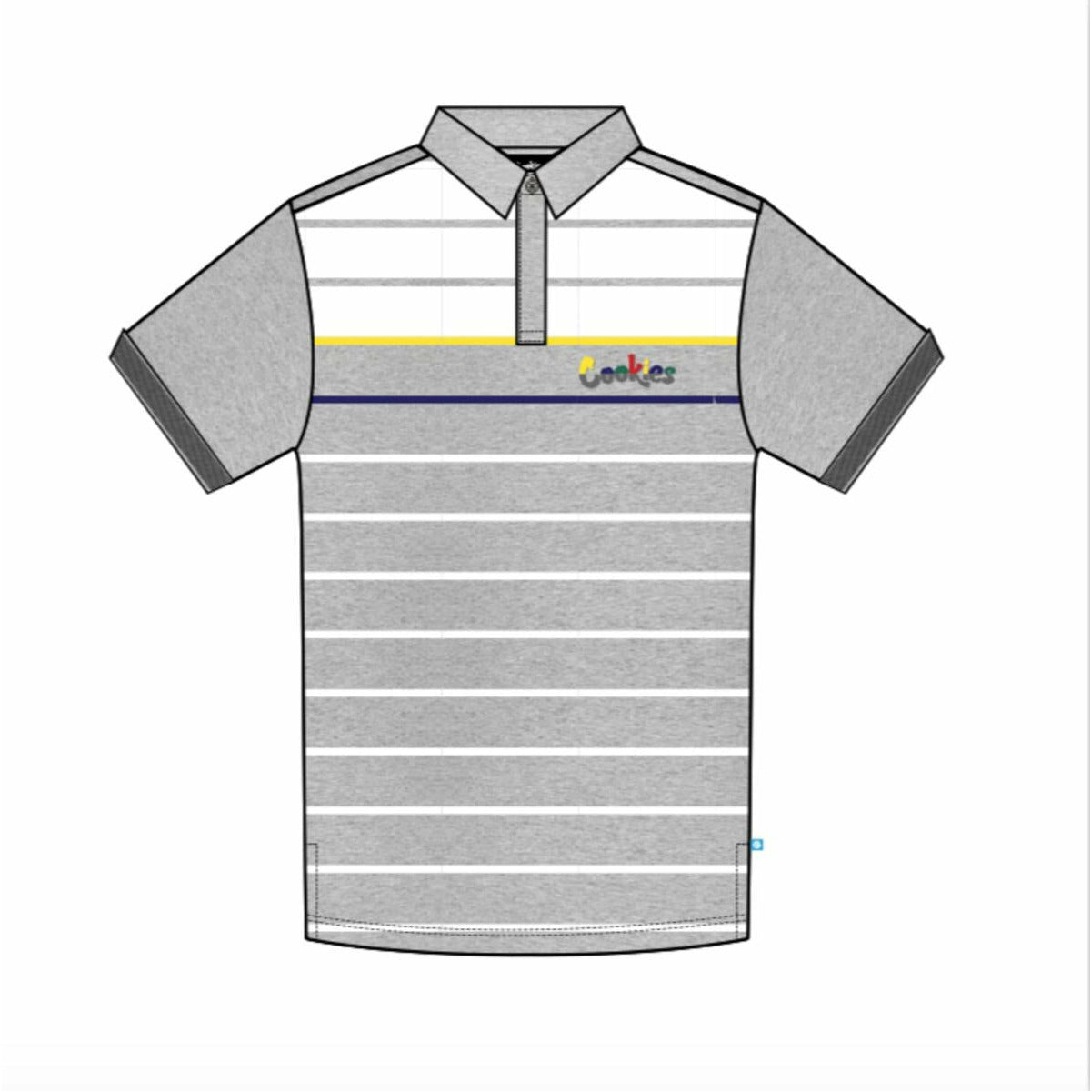  Cookies Catamaran Yarn Dye Striped Grey Polo in a relaxed and stylish fit