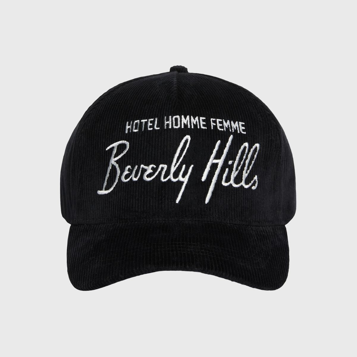 Homme Femme Hotel Corduroy Hat - Black