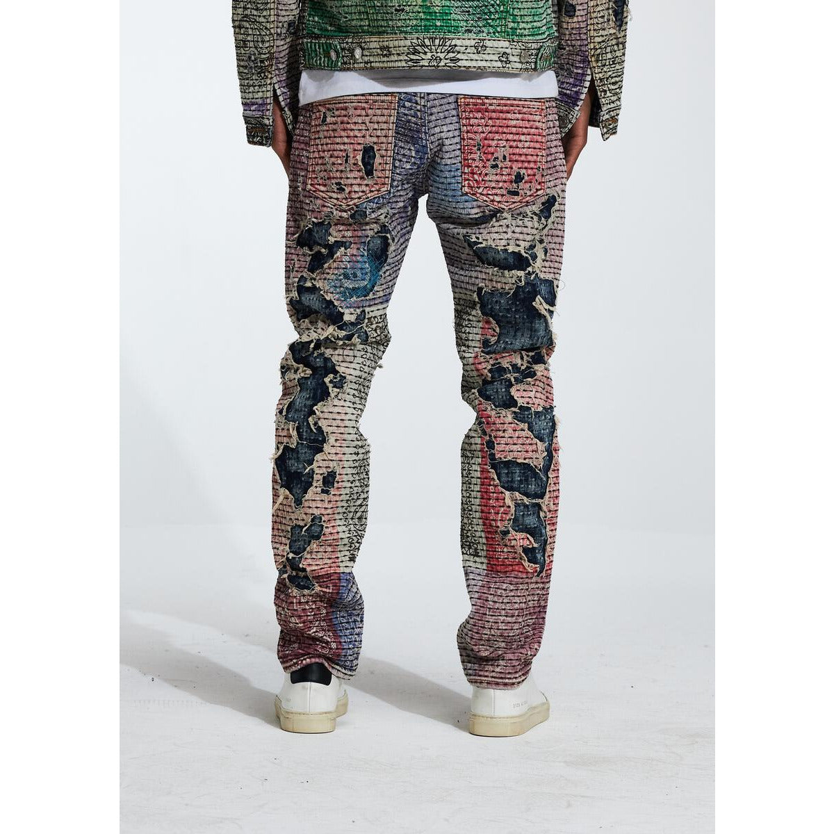 Embellish Sunview Multi Ripped Denim with high-rise waist and classic five-pocket design