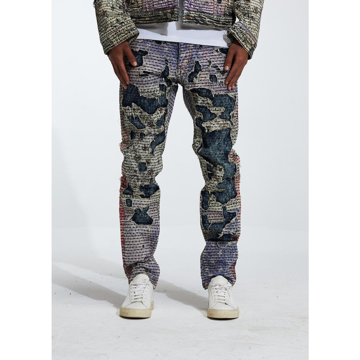 Embellish Sunview Multi Ripped Denim jeans with distressed detailing