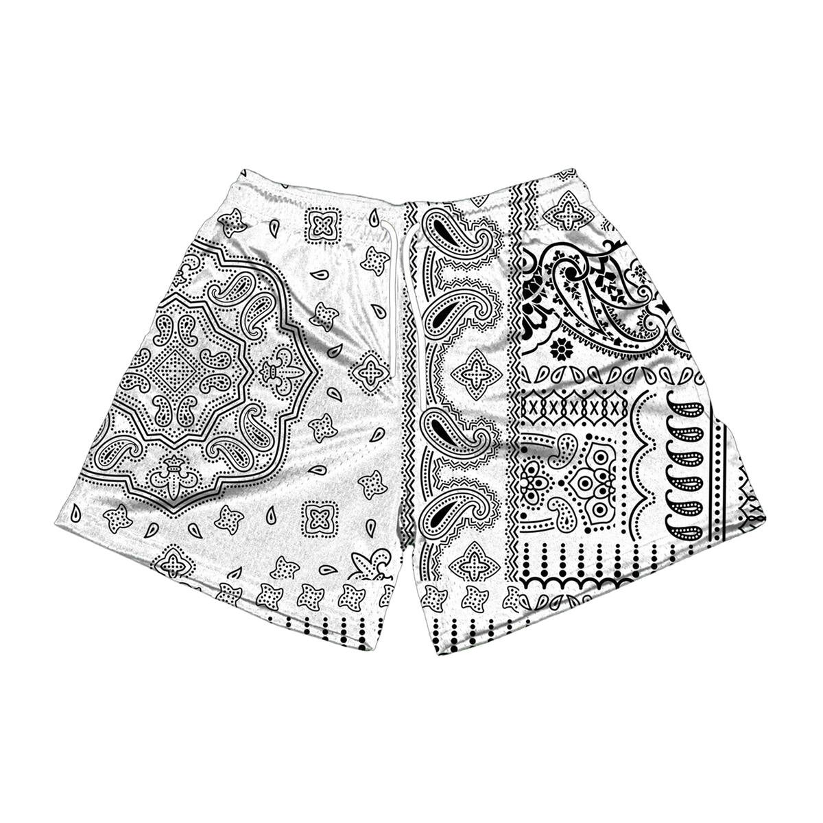 Stylish and comfortable paisley white shorts by The Edition Brand