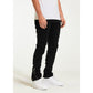 Crysp Denim Smith Pant Black Ripped Jeans (CRYH22-205) Side View with Pocket Detail