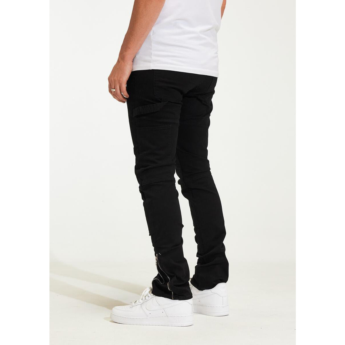 Crysp Denim Smith Pant Black Ripped Jeans (CRYH22-205)