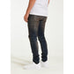  High-quality denim material of Crysp Denim Atlantic Black Wash Ripped Jeans for urban wear