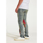  Stylish Embellish Paige Blue Paisley Ripped Jeans featuring a trendy ripped design and vibrant blue color