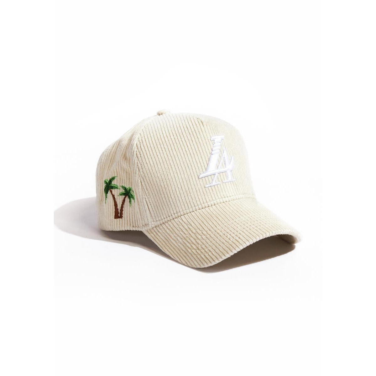 To Live and Die in LA Corduroy Snap Back Cap in Green by Delinquent Br