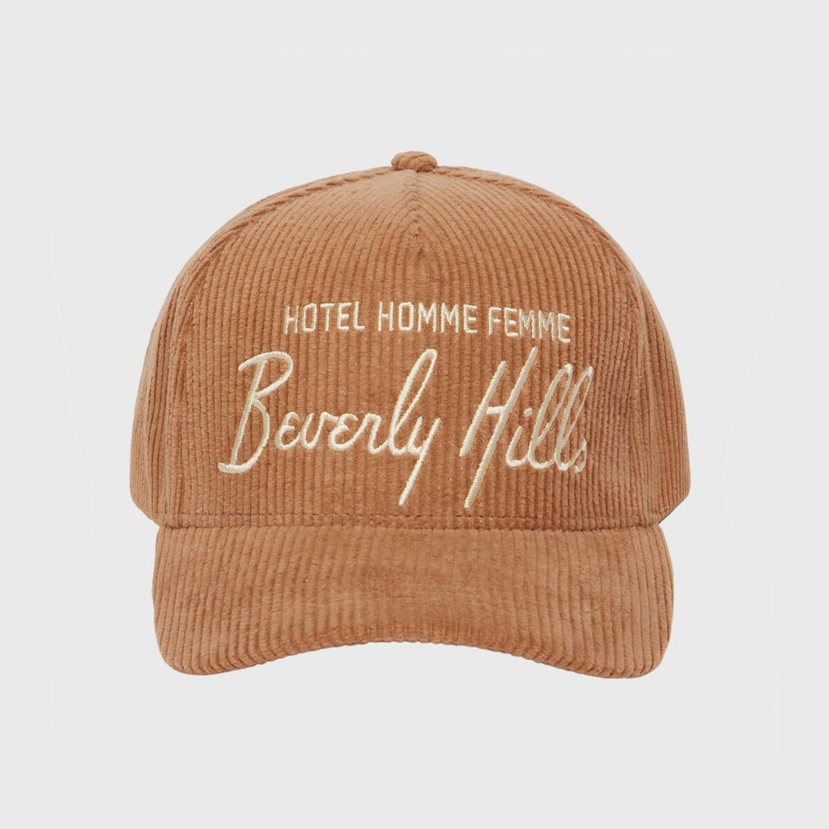 Homme Femme "Hotel" Brown Corduroy Hat (HFSS2022129-4)