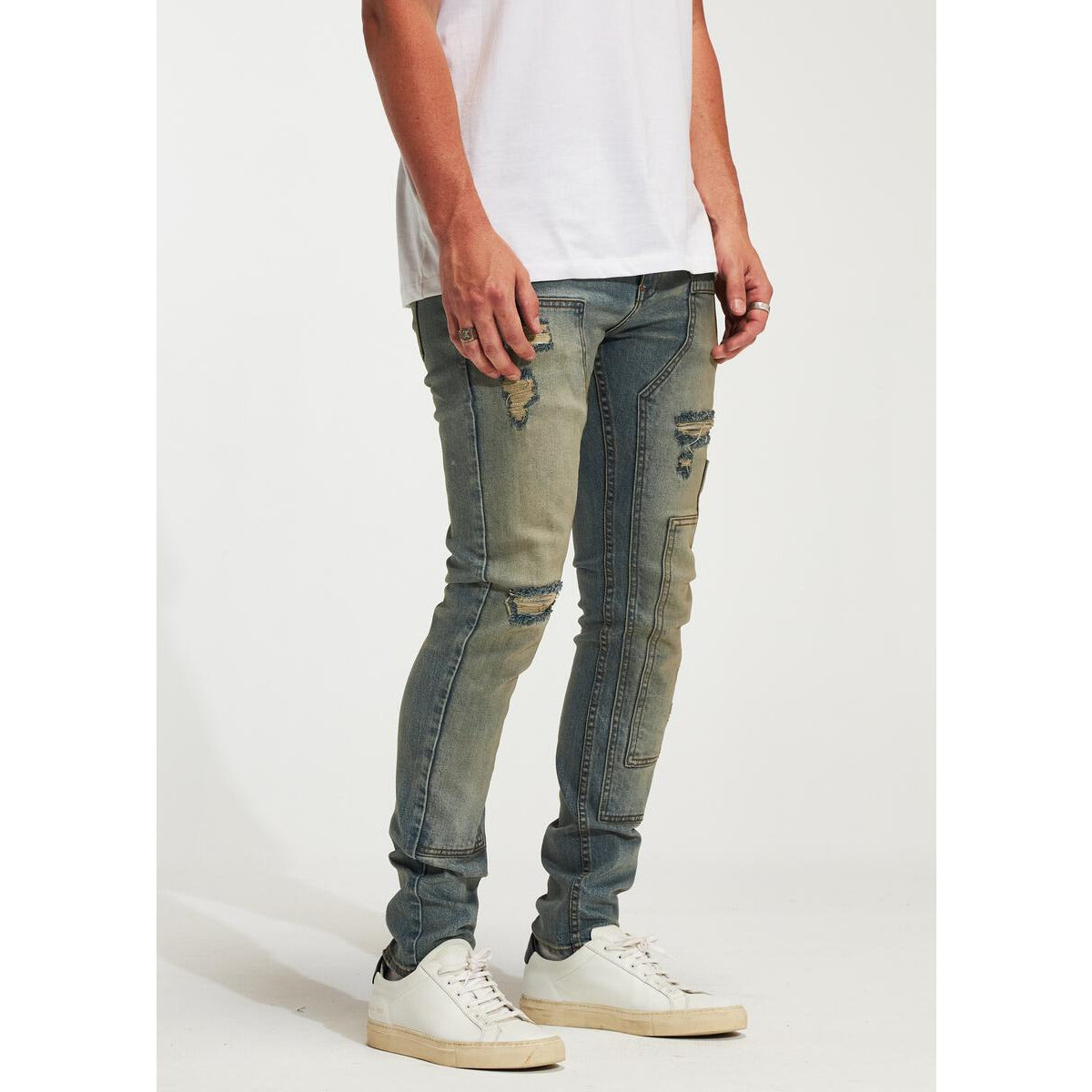 Embellish Hart 2.0 Ripped Sand Blue Jeans (EMBSP123-2)