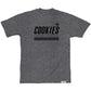 Close up image of Cookies Costa Azul Heather Charcoal/Black Logo Tee, a stylish and comfortable t-shirt with a prominent logo design