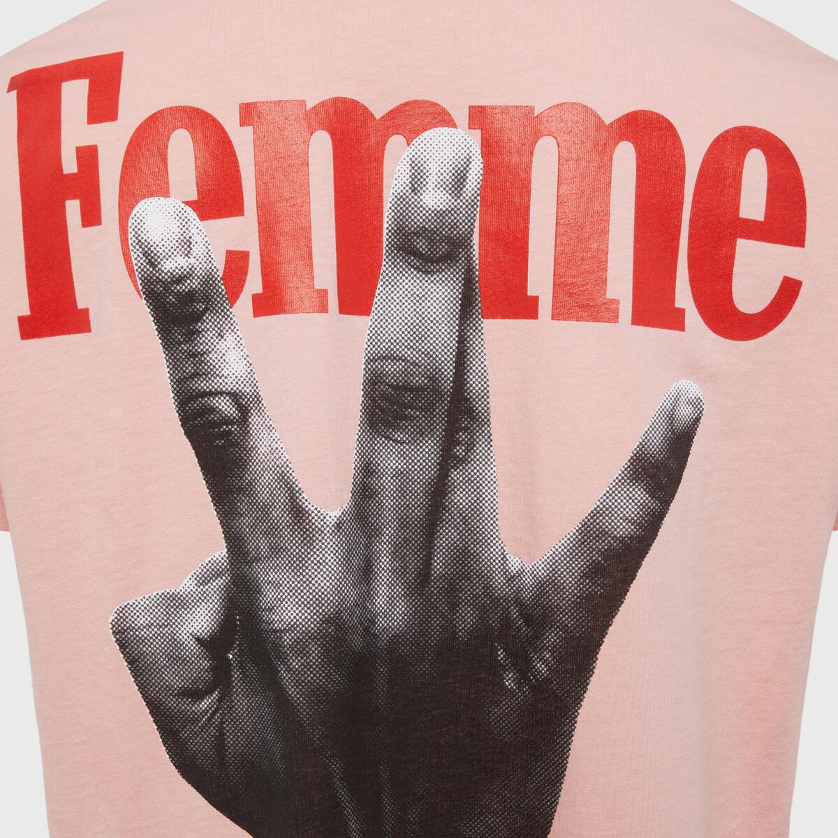 Homme + Femme Twisted Fingers Pink Tee (HFSS2022127-3)