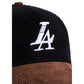 Reference "Paradise LA" Corduroy Snapback Hat - Black/Brown (REF213)