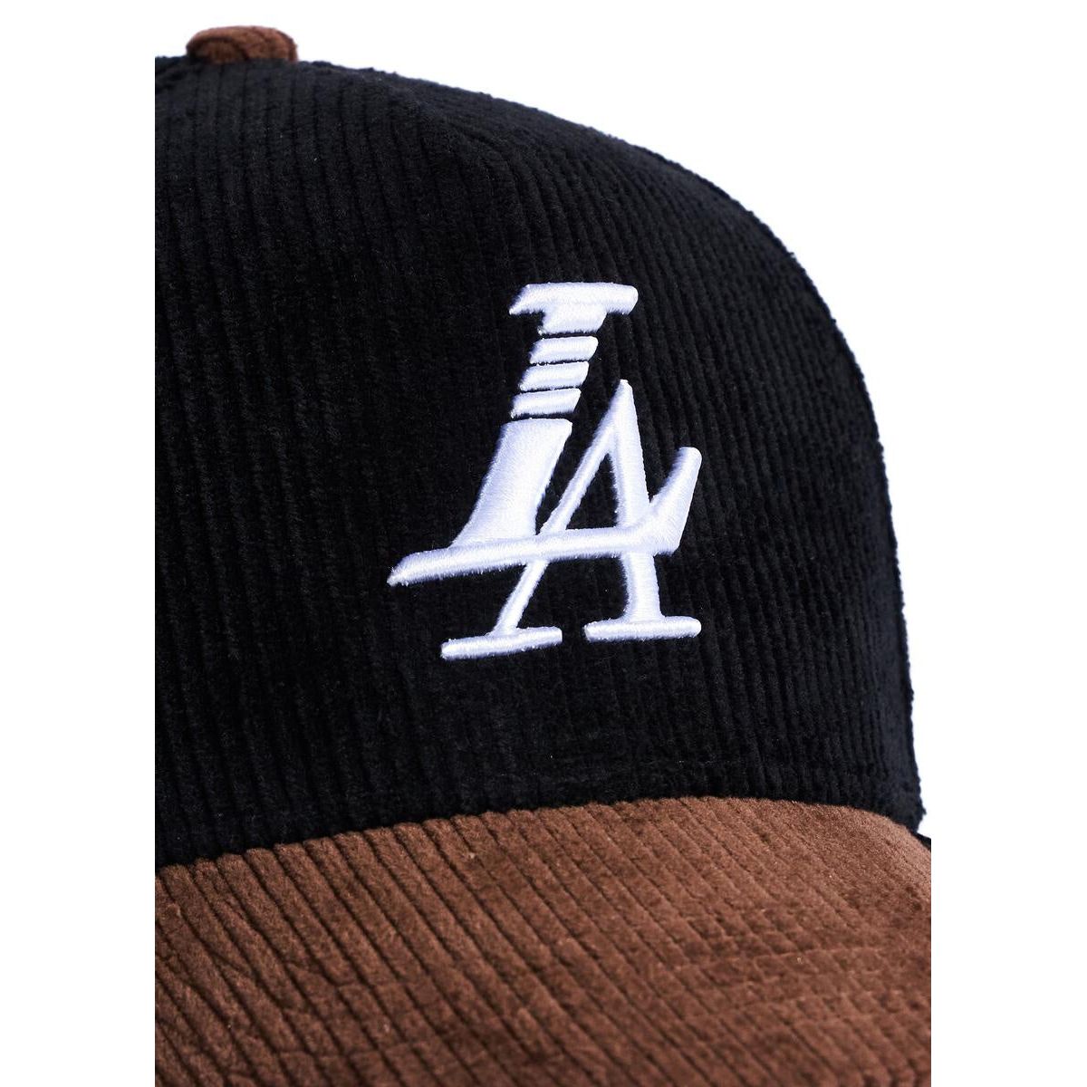 Reference "Paradise LA" Corduroy Snapback Hat - Black/Brown (REF213)