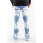 COOPER 9 Denim Bleach 506 Border Patch Stack Jeans with a unique stacked patchwork design